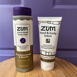 Zum Frankincense & Myrrh Plant-Based Body Soap and Lotion Set!!!